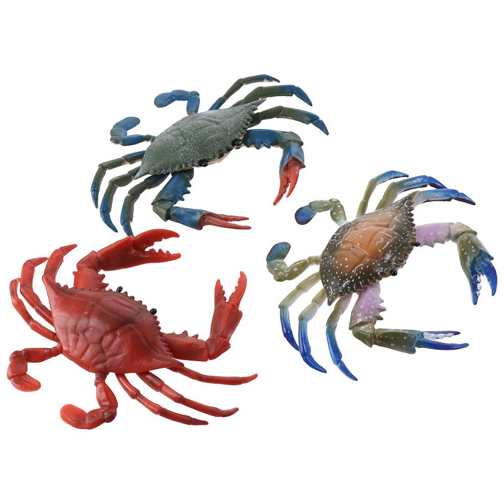 1/3 Pcs Crab Realistic Crab Toy Artificial Educational Bath Toys Ocean Crab Decoration Home