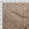 oneOone Georgette Viscose Brown Fabric Florals Sewing Material Print Fabric By The Yard 42 Inch