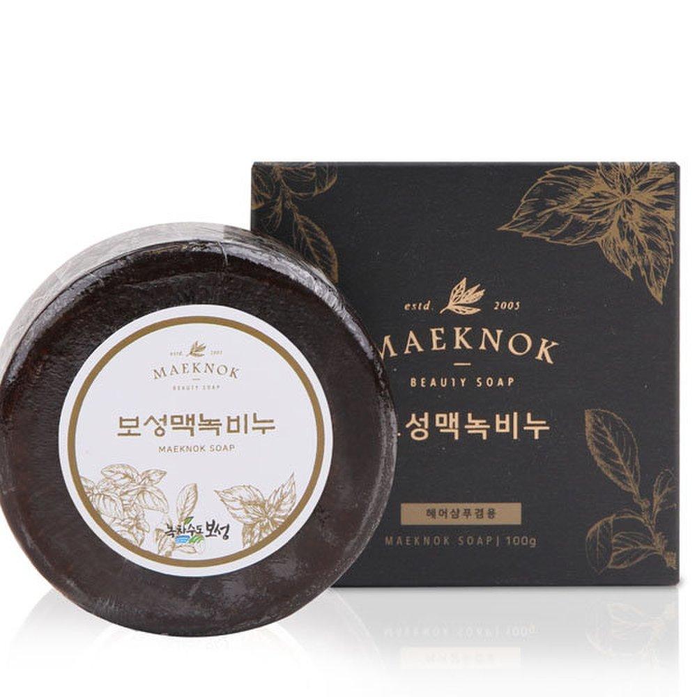 Мыло Boseong Macnoc, Мыло с зеленым чаем, Мыло с хауттюйнией сердцелистной, Натуральное мыло, Подарок 1+1 (Всего 2)