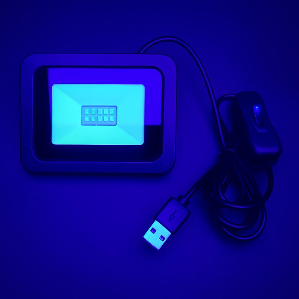 5V USB УФ светодиодный прожектор высокой мощности 395 нм UVA Прожектор Водонепроницаемый Ручной УФ флуоресцентный свет для дома гостиной