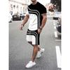 Summer Men's Fashion Street T-shirt and Shorts 3D Set Short Sleeve Men's Print Top Sports