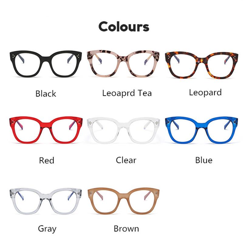 Full Frame Retro ladies Men Optical Computer Eyeglasses New Large Square Anti Blue Light Glasses Frames Decoration Fake Eyewear