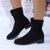 Fashion Solid Color Spring and Autumn Women's Ankle Boots Low Heel Shoes Women's Short Boots Small Plus Size Women's Shoes