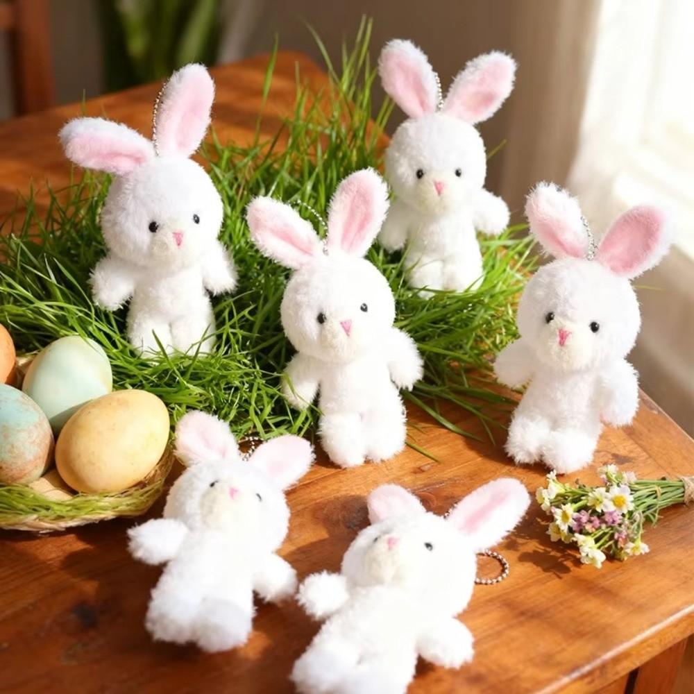 1/2Pcs Bouquet Accessories Bunny Plush Dolls Rabbit Easter Basket Fillers Bag Pendant  Kids Birthday