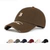 Embroidered Letter Baseball Cap Men Women Soft Top Cap Big Head Couple Hat