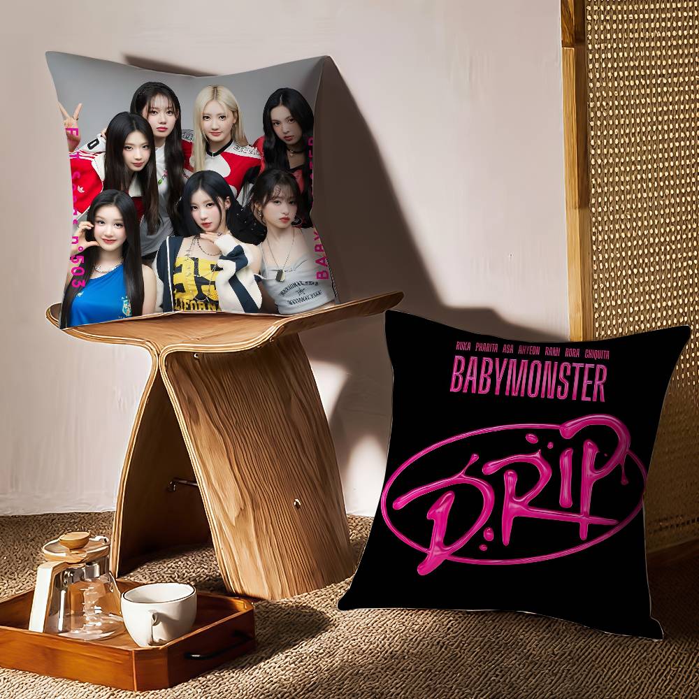 Музыкальный альбом DRIP B-BabyMonster-MT Подушки Чехол для подушки Диван и Гостиная Декоративные наволочки Пылезащитные и Клещезащитные