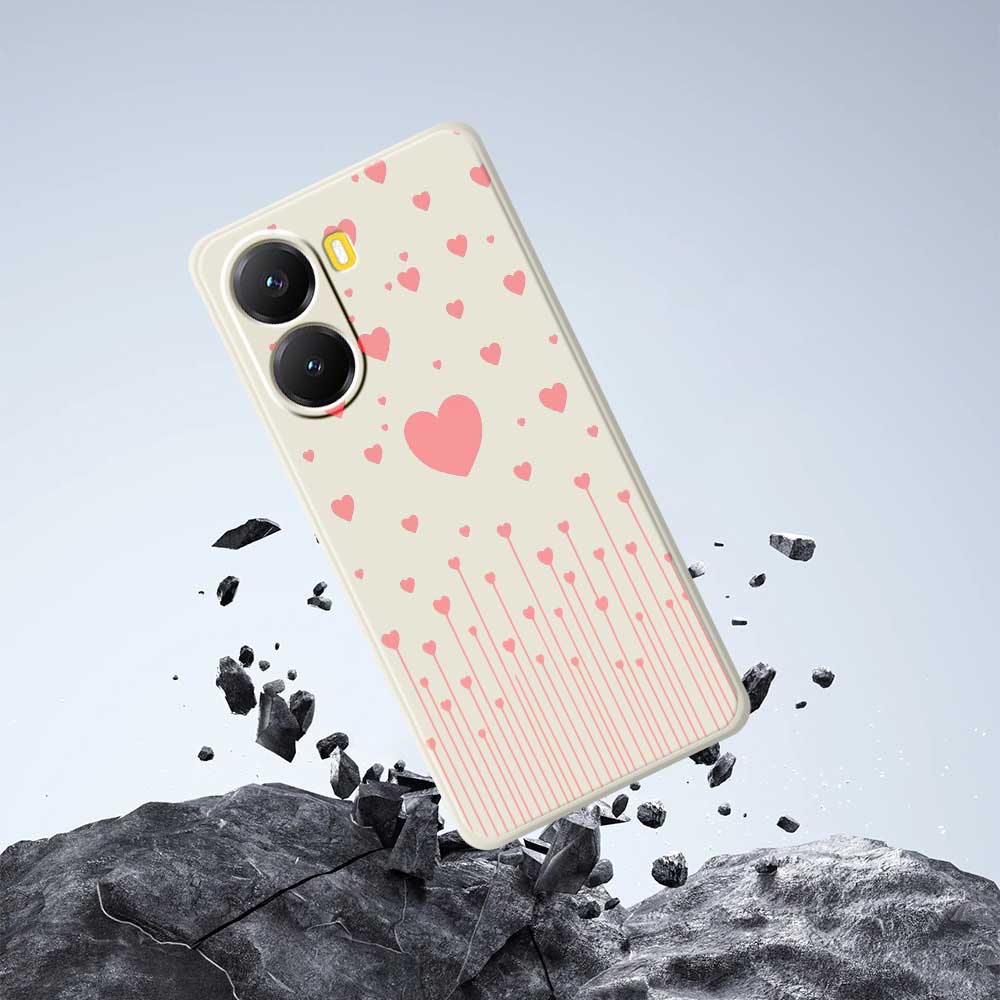 For Xiaomi Redmi Turbo 4 5G/Poco X7 Pro 5G Case Pink Love Pattern Printing Straight Edge TPU Phone Back Cover