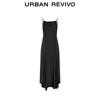 UR 2025 Spring Modern City Patchwork Cowl Neck Sling Dress