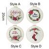 Elk Deer Cross Stitch Set Flower Garland Embroidery Set Christmas Embroidery Kit  Beginner