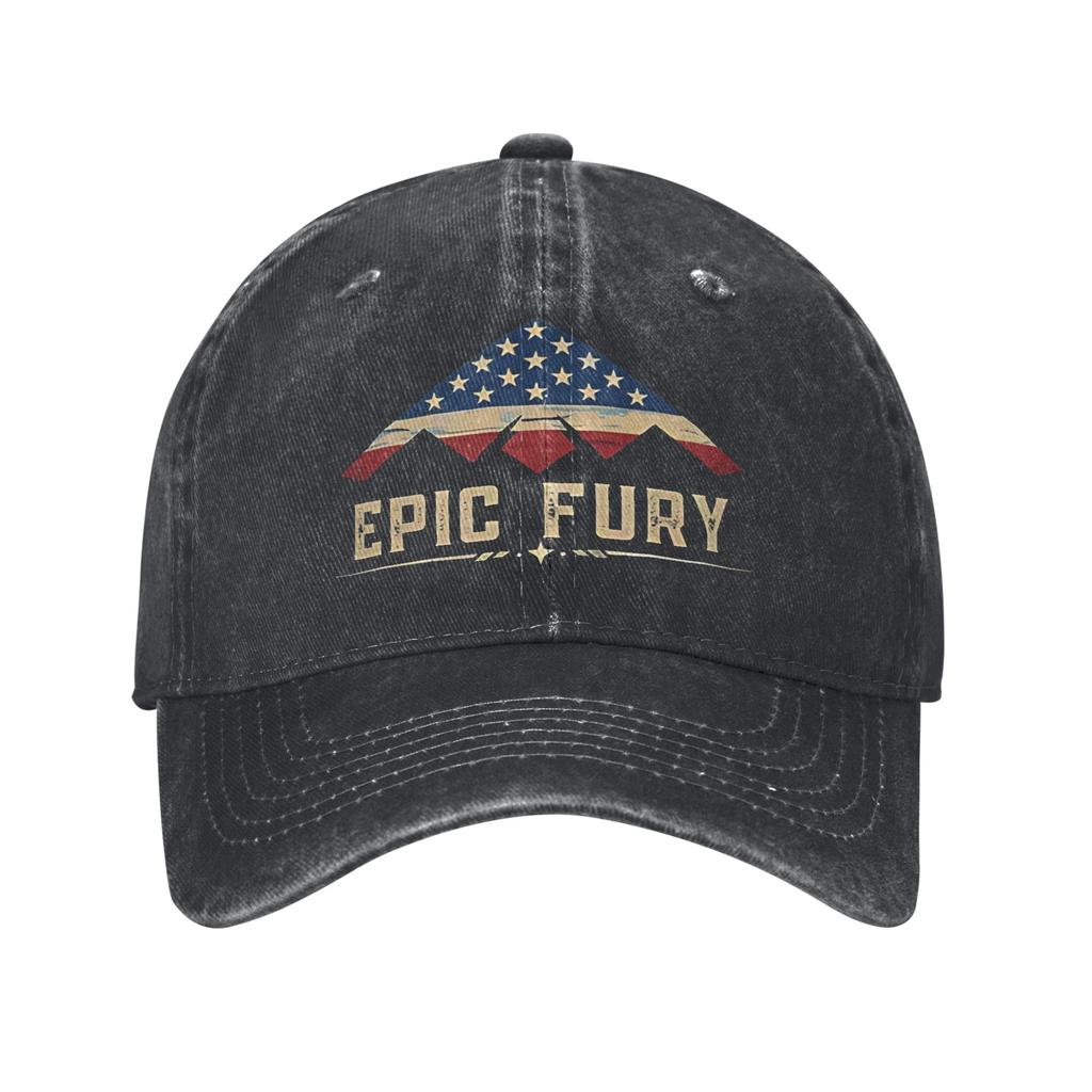 Vintage Operation Epic Fury Sun Baseball Cap Unisex Women Hip Hop Hats Summer Casual Outdoor Gym Snapback Cap