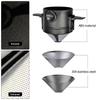 Coffee Filter Cup 304 Stainless Steel Double Layer Filter Foldable Hand Brewed Filter Portable Home Office Travel Coffee Utensil