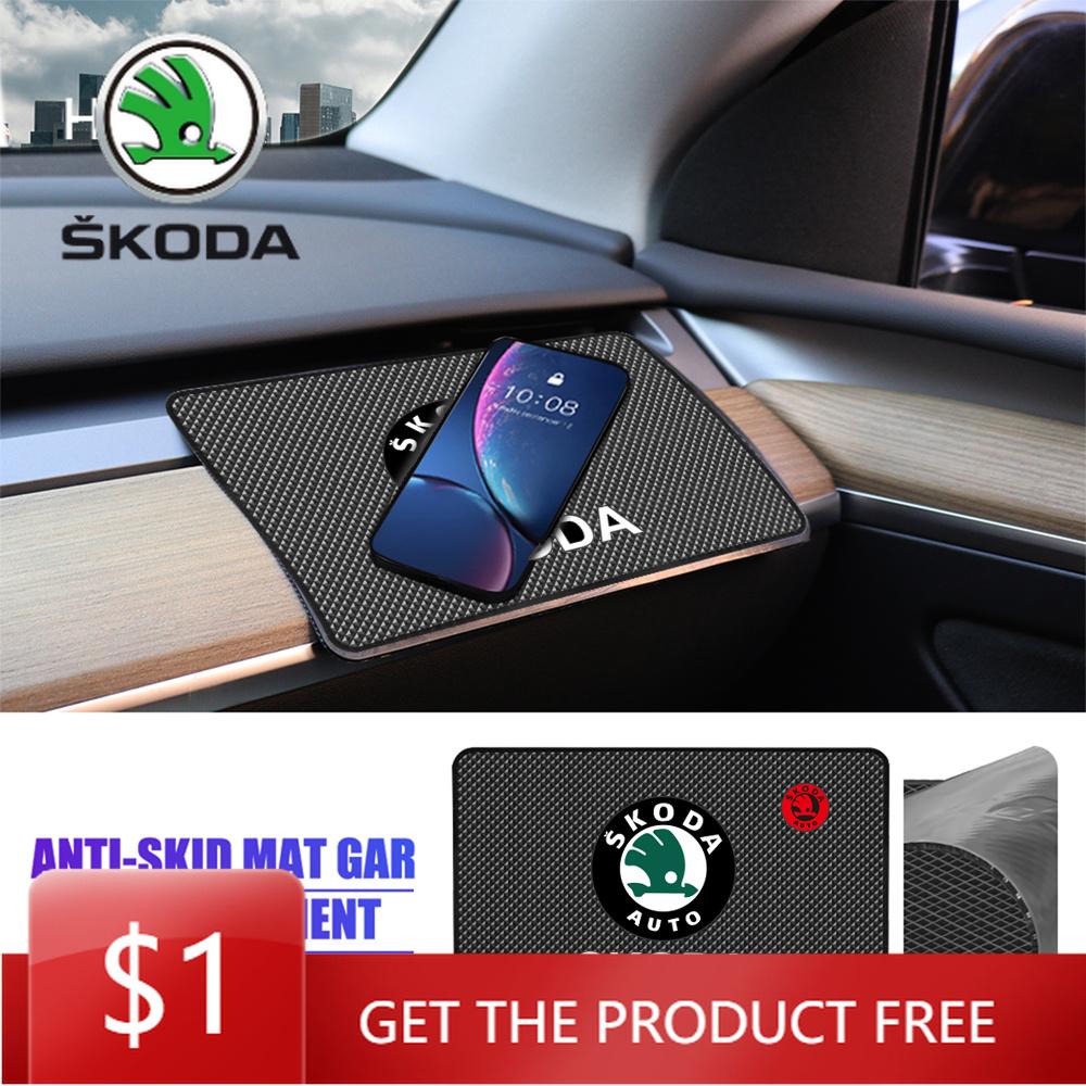 Car Sticker Car Dashboard Non Slip Phone Mats Anti-slip Silicone Pads Accessories For Skoda Octavia A5 A7 Fabia Kamiq Vrs Superb NL6
