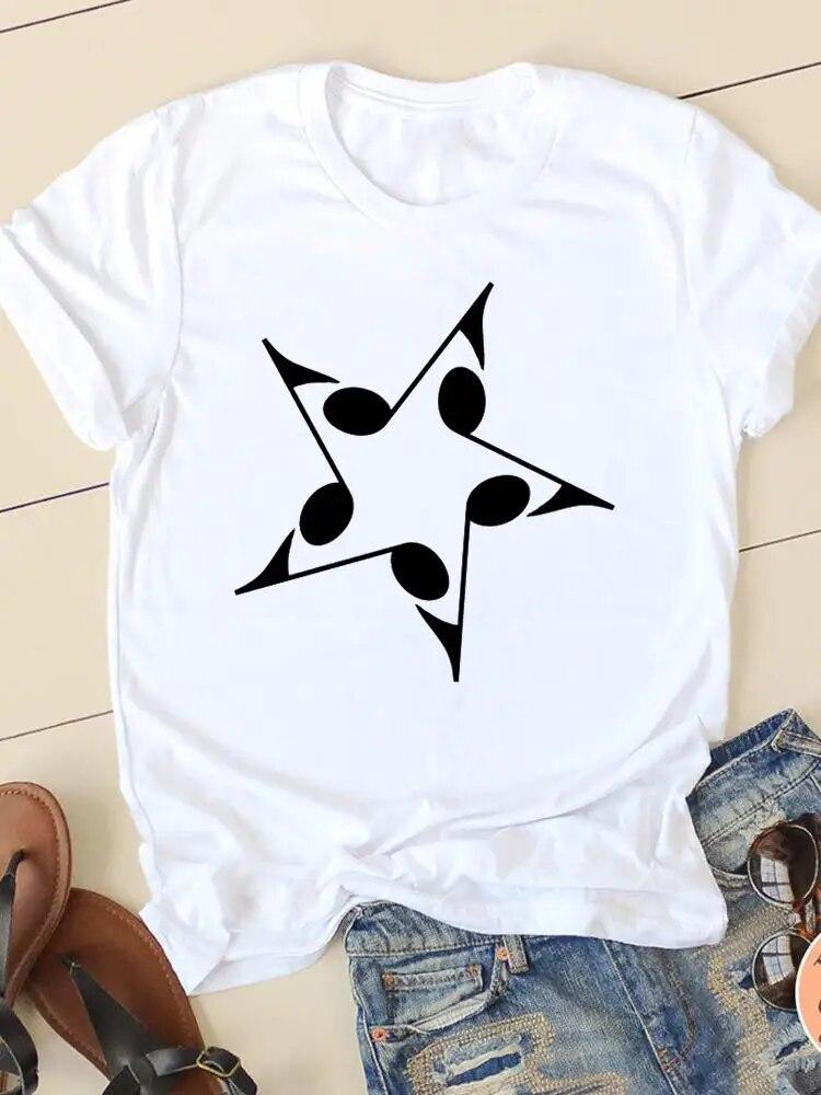 Graphic Tee T-shirts Short Sleeve Ladies Casual Clothing Flamingo Beach 90s Trend Summer Women Fashion Female T Shirt Clothes