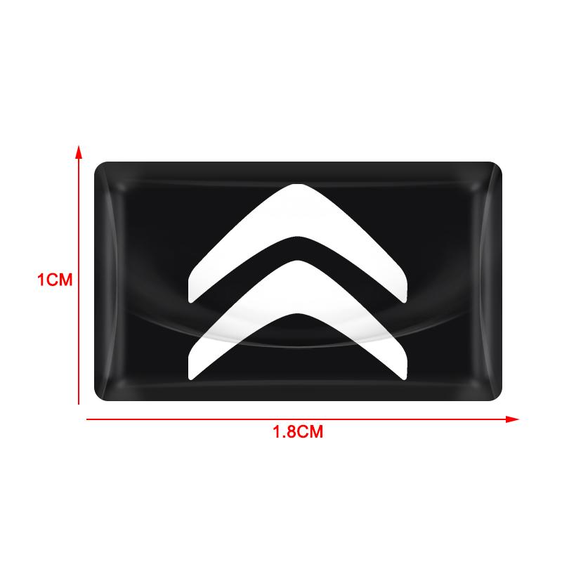 DBGO4 2/5/10Pcs Carbon Fiber Steering Wheel Car Logo Emblem 3D Stickers For Citroen C1 C2 C3 C4 C5 C6 C8 C4L DS3 DS4 DS5LS DS6