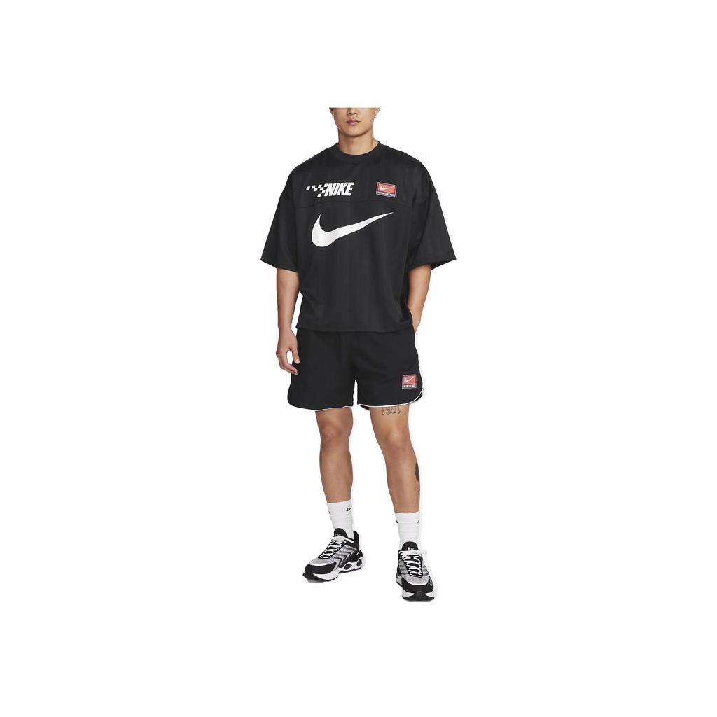Nike Casual Mid-Rise Straight-Leg Drawstring Fit Sports Shorts Men Shorts Black FB7266-010