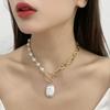Kenjie Irregular Pearl Pendant Necklace & Bracelet - Women's Autumn/Winter Dual-Use Ins Style.