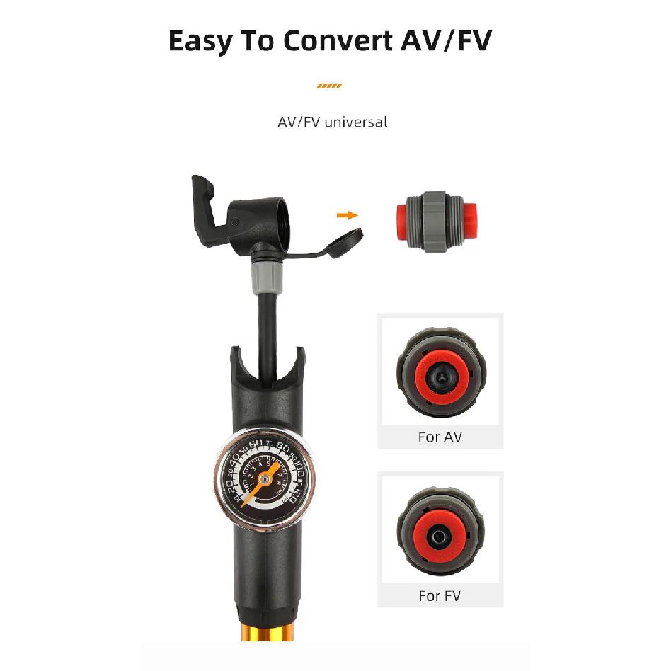 Giyo 120psi Hidden Hose Design Bike Tyre Inflator Mini Portable Bicycle Pump MTB Road Bike Schrader Presta Valve Hand Air Pump