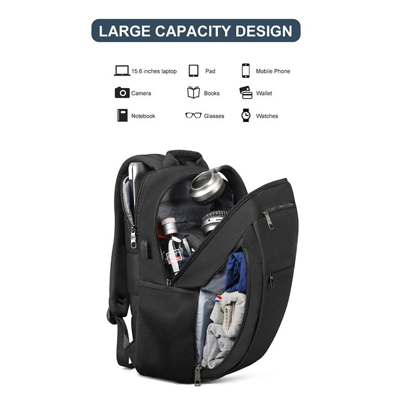 Tigernu, новый противообрастающий модный 15,6-дюймовый рюкзак для ноутбука, мужской водонепроницаемый материал с USB-портом для зарядки 4,0 А, дорожная сумка, повседневная сумка