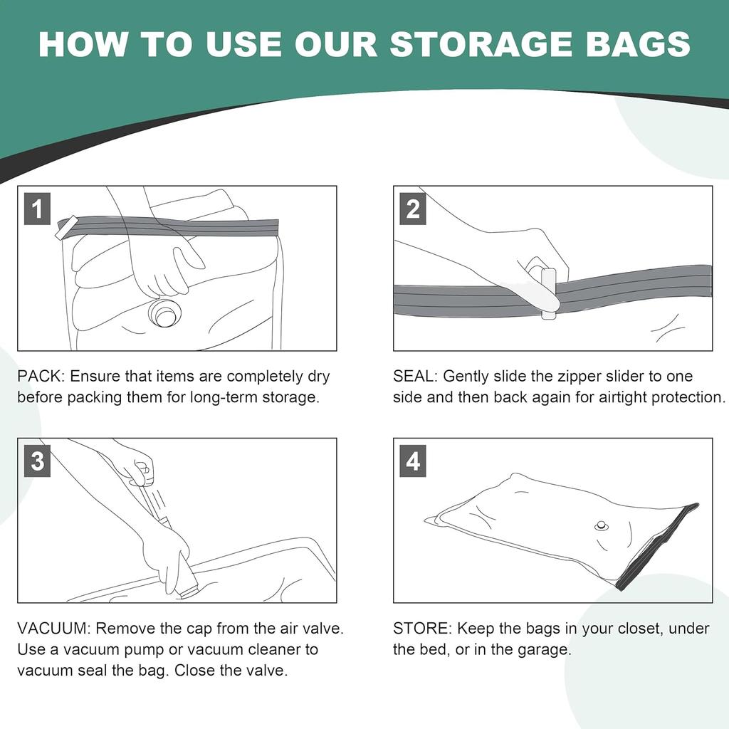 Space Saver Vacuum Storage Bags For Clothing Vacuum Sealed Bags for Clothes Large Moving Bags Suitcase Organizer Packing Pouch