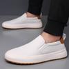 White leather shoes Trendy men's brand styles Casual Fashion Party Comfortable walking High quality  Board shoes