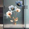 3D Наклейки на стену с цветами, Съемные, Водонепроницаемые, Цветочные наклейки на стену, Золотые, Синие, Белые, Отклеивающиеся и наклеивающиеся, Цветочные фрески для спальни, гостиной, офиса, Домашний декор