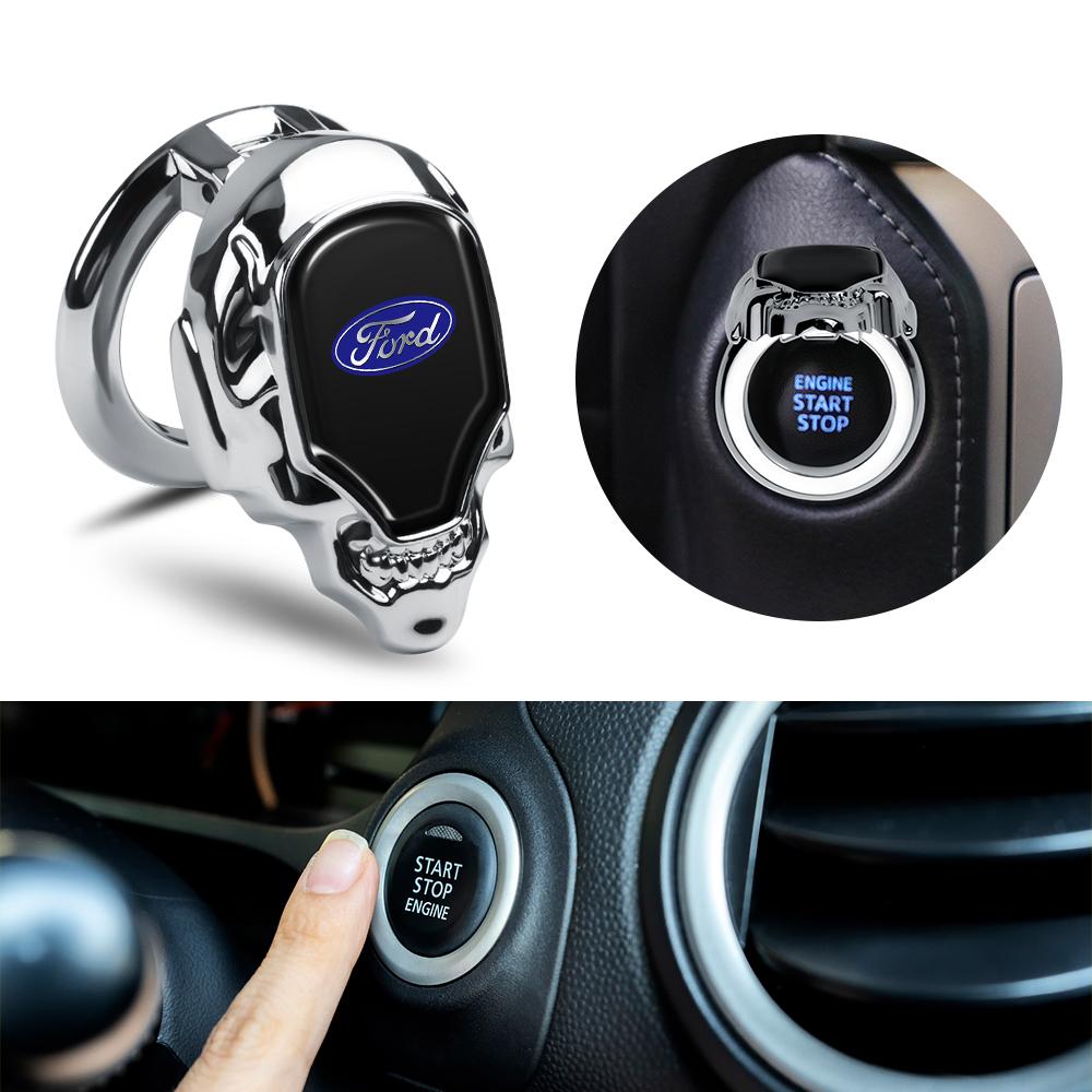 One-key Start Cover Car Engine Start-stop Button Center Cover For Ford ST MK2 FOCUS Mondeo Fiesta EcoSport Ranger Fusion Mustang