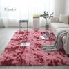 Shag Area Rug for Living Room Fuzzy Plush Indoor Bedroom Carpet Tie Dye Thickened Non-skid Fluffy Faux Fur Rug Nursery Kids Boys Girls Room Floor Mat