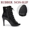 2024 Newest High Top Latin Dance Shoes For Outdoor Women Street Salsa Tango Boots Open Toes Ballroom Women'S Heels