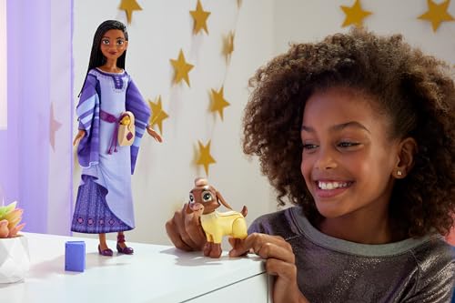 Mattel Набор-приключение куклы Аши из Росас «Заветное желание» от Disney, Модная кукла с шарнирами, съемной одеждой, друзьями-животными и аксессуарами, Вдохновленный фильмом Т