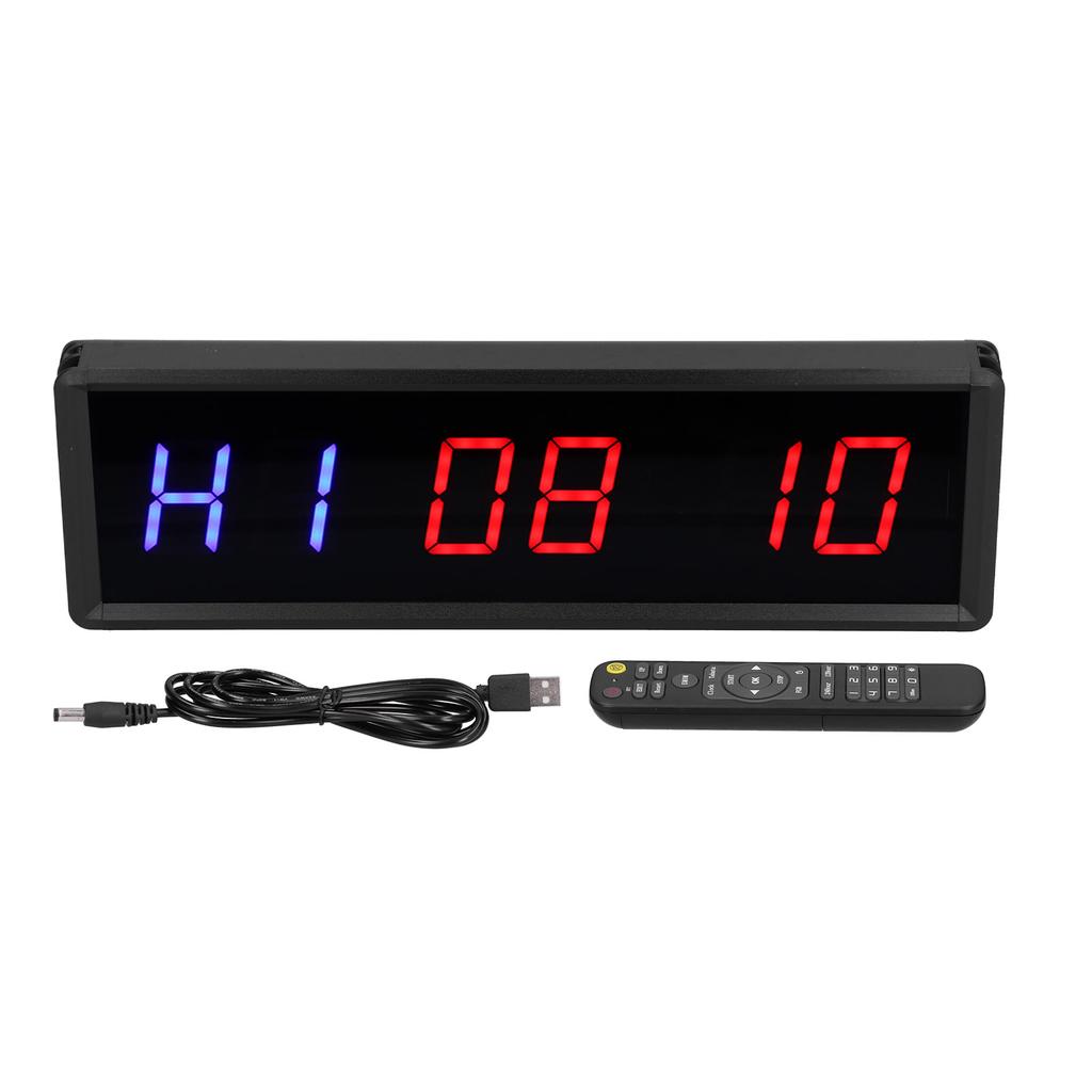 LED Interval Timer Gym Workout Count DownUp Clock Stopwatch for Fitness Exercising