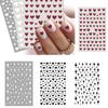 Черный, белый, красный дизайн ногтей маникюр DIY любовь сердце 3D наклейки для ногтей дизайн наклейки