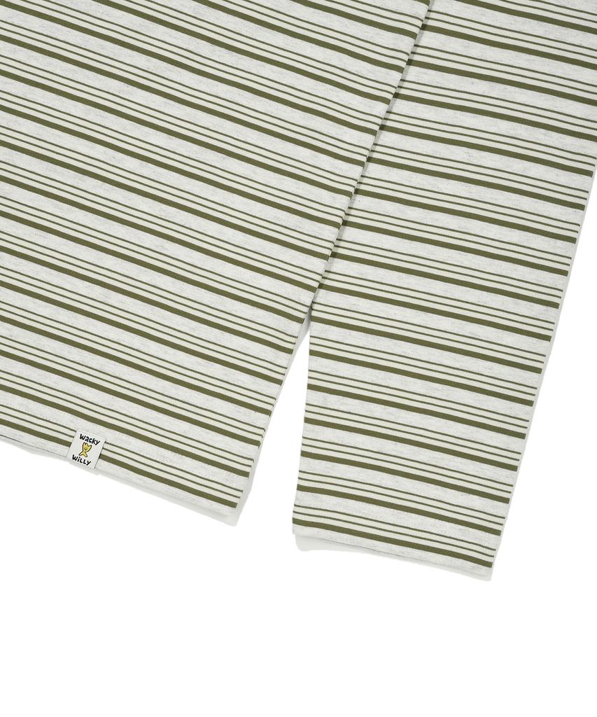 WACKY WILLY Striped Long Sleeve Oatmeal