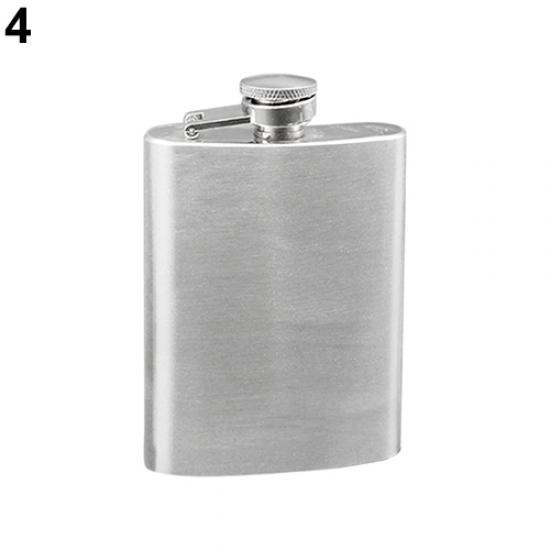 Stainless Steel Hip Liquor Whiskey Alcohol Flask Cap