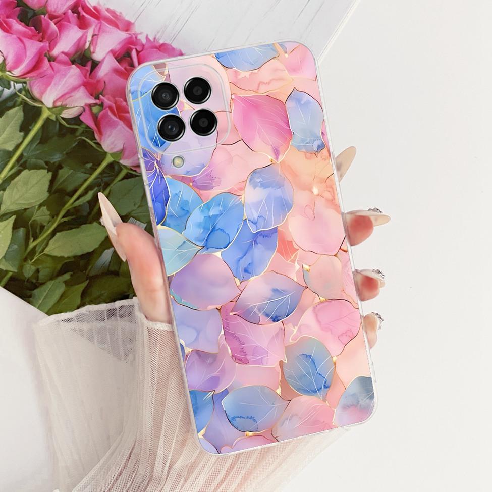 Clear For Samsung M53 5G Case Luxury Fashion Butterfly Funny Cute Painted Cover For Samsung Galaxy M53 5G SM-M536B Casing