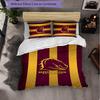 Brisbane Broncos Pattern Microfiber 3Pcs Bedding Set Decor Duvet Cover Set For Bedroom Home Use