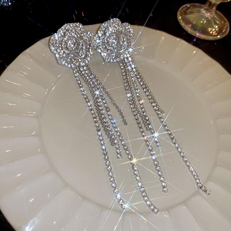 Роскошный комплект из европейских и американских бриллиантовых подвесок и серег - элегантные универсальные ювелирные изделия