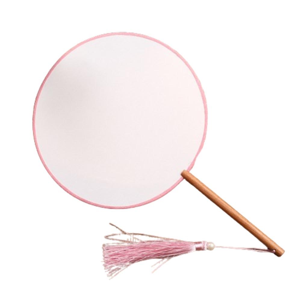 Вышивка Пустой Круглый Ручной Веер Китайский Стиль Деревянный Шелковый Ручной Веер Веер для Танцев Аксессуары для Ханфу