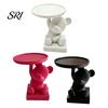 Office Desk Organizer Bear Key Dish Bowl for Entryway Table 3D Printed Cute Statue Animal Storage with Tray Cartoon Figurine Candy Indoor Home Decor