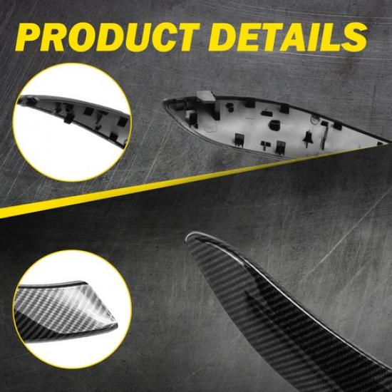 2Pcs ide Door Handle Covers Trim Fits BMW 4 Series F36 2013-2018 Carbon Fiber