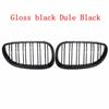Glossy Black Front Kidney Grille Grill Hood Mesh Double Line Grille For BMW 5 Series E60 M5 E61 520i 545i 550i 535i 2003-2010