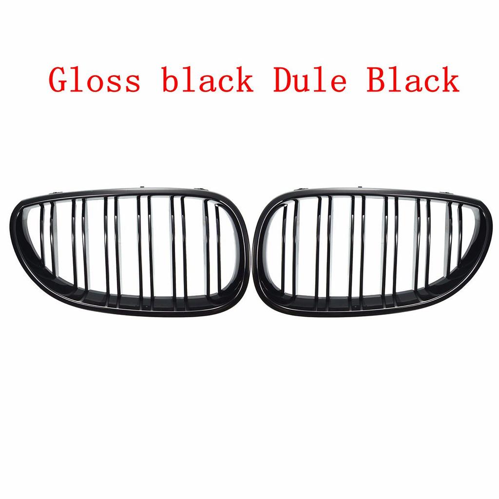 Glossy Black Front Kidney Grille Grill Hood Mesh Double Line Grille For BMW 5 Series E60 M5 E61 520i 545i 550i 535i 2003-2010