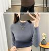 Women's Velvet High-Neck Sweater - Thickened Warm Knit Base Layer for Autumn/Winter 2025