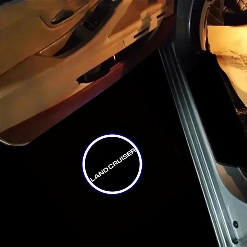 LGPE6 LED Car Door Welcome Courtesy Projector Ghost Shadow Lights for Toyota Land Cruiser 2007-2019 200 J200 LC200 120 J100 LC100