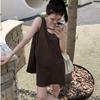 Dress Korean version of Internet celebrity pit strip simple temperament retro vest skirt a word thin fashionable dress