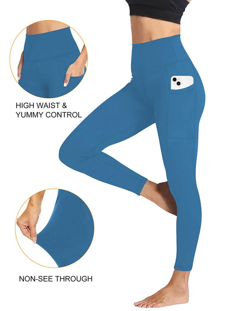 Sports Leggings with Pockets High-Waisted Butt-Lifting and Body-Shaping Yoga Pants for Women's Fitness Shark Pants