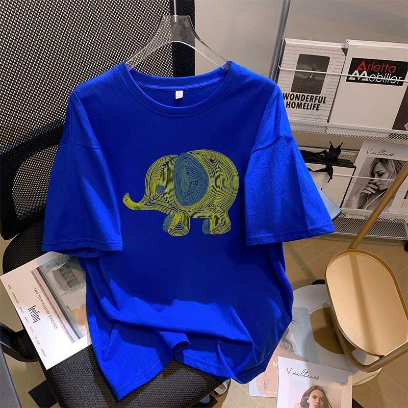 Футболка из чистого хлопка белого цвета с короткими рукавами для женщин на лето, новый большой размер, свободный дизайн, тонкий топ с короткими рукавами и принтом