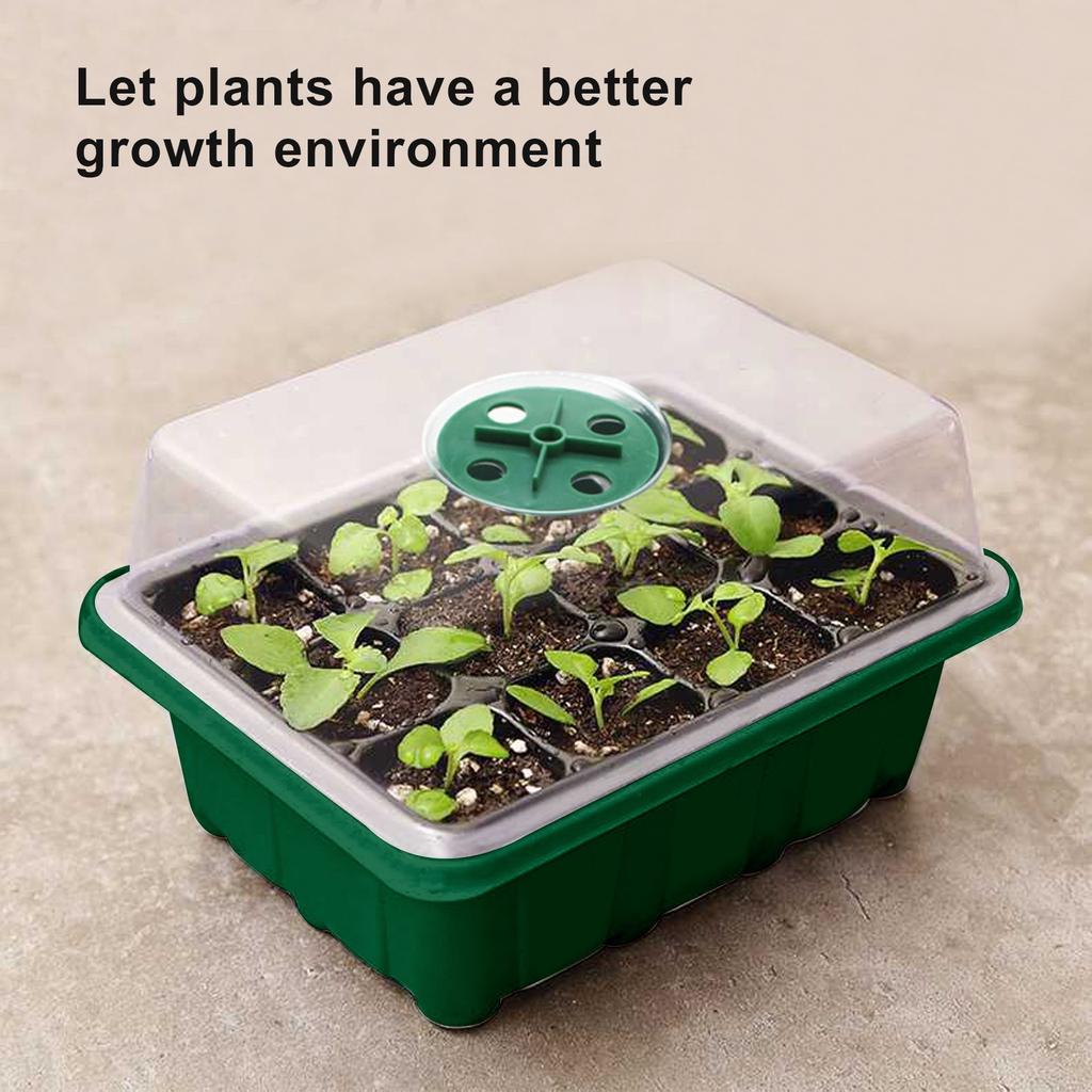 12 Hole Plant Seed Grows Box Nursery Seedling  Garden Yard Tray Hot