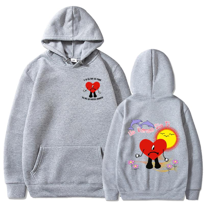 Модная новая толстовка с принтом Bad Bunny, унисекс, уличная спортивная толстовка в стиле хип-хоп, высокое качество, хит продаж, топ 2023