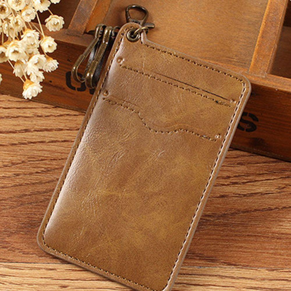 Access Control Card Double Sided Bank Card Credit ID Card Badge Case Card Holder Keychain Case Bag