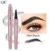 4 Fork Tip Eyebrow Pencil 3D Microblading Waterproof Dark Brown Natural Color Fine Stroke Eyebrow Pencil Ladies Makeup